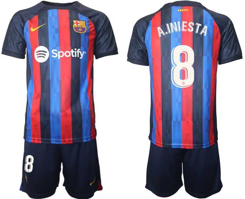 Men 2022-2023 Club Barcelona home blue #8 Soccer Jersey